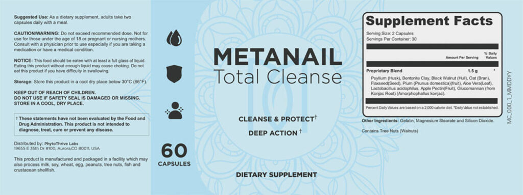 metanail total cleanse label